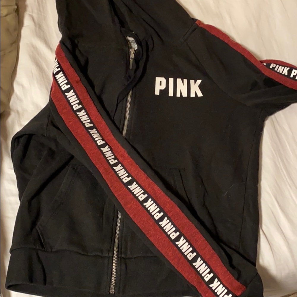 Pink zip-up hoodie